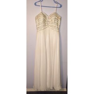 Chiffon A-line Sweetheart Long White Prom Dress
